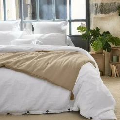 EMINZA Edredon gaze de coton (90 x 200 cm) Gaïa Ficelle Hot