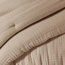 EMINZA Edredon quadruple gaze de coton (90 x 220 cm) Victoria x Gaïa Ficelle Outlet