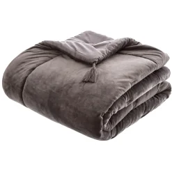 ATMOSPHERA Edredon velours (80 x 180 cm) Slow Gris Clearance