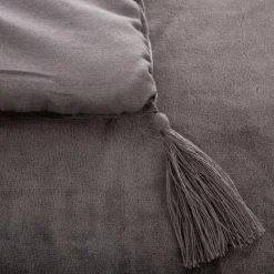 ATMOSPHERA Edredon velours (80 x 180 cm) Slow Gris Clearance