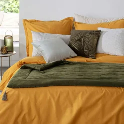 ATMOSPHERA Edredon velours (80 x 180 cm) Sonia Vert kaki Outlet