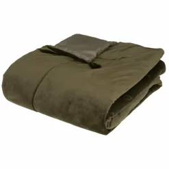 ATMOSPHERA Edredon velours (80 x 180 cm) Sonia Vert kaki Outlet