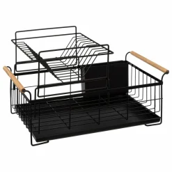 5 Five Simply Smart Egouttoir de cuisine en métal 2 niveaux (48 x 28 cm) Blackwood Noir Clearance