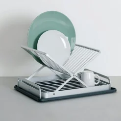 5 Five Simply Smart Egouttoir de cuisine pliant en aluminium (44 x 31 cm) Splash Gris Hot