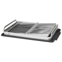 5 Five Simply Smart Egouttoir de cuisine pliant en aluminium (44 x 31 cm) Splash Gris Hot
