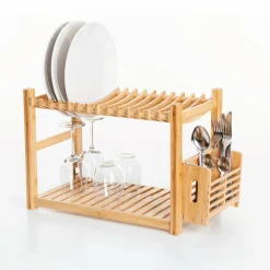 5 Five Simply Smart Egouttoir en bambou 2 niveaux (53 x 24 cm) Siao Naturel Bois Clearance