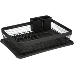 ATMOSPHERA Egouttoir vaisselle en métal (43 x H13 cm) Mayaj Noir Discount