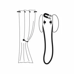 LUANCE Embrasse rideau Newport Noire Argent Clearance