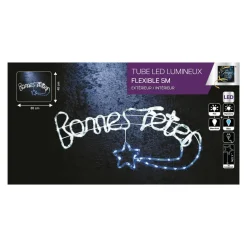 Feeric Lights & Christmas Enseigne lumineuse "Bonnes fêtes" 90 LED (90 x H41 cm) Bleu Blanc froid Sale