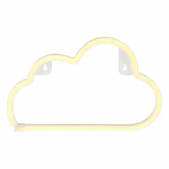 OSTARIA Enseigne lumineuse néon à piles (H18,7 cm) Nuage Blanc Hot