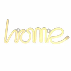 OSTARIA Enseigne lumineuse néon à piles (H13 cm) Home Blanc New