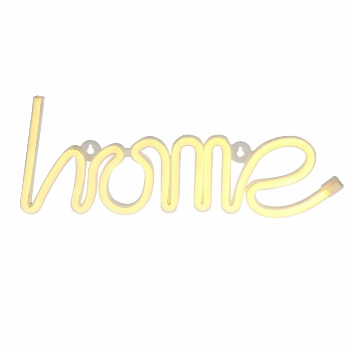 OSTARIA Enseigne lumineuse néon à piles (H13 cm) Home Blanc New