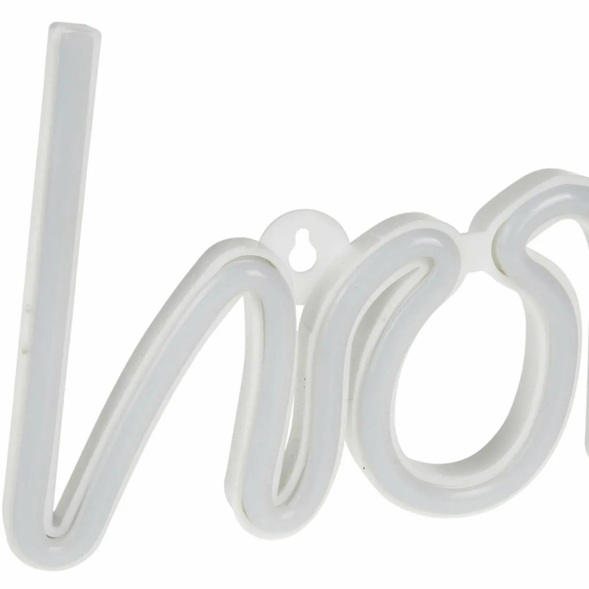 OSTARIA Enseigne lumineuse néon à piles (H13 cm) Home Blanc New