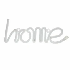 OSTARIA Enseigne lumineuse néon à piles (H13 cm) Home Blanc New