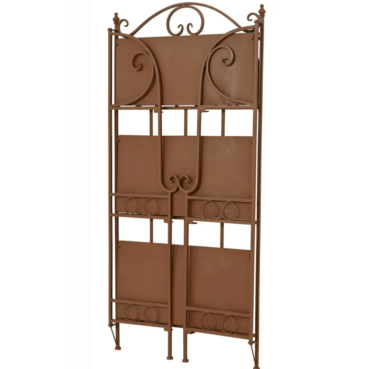 EMINZA Etagère à fleurs d'extérieur pliable en mosaïque (H118 cm) Madrid Marron