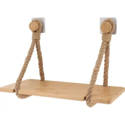 TENDANCE Etagère adhésive bambou (40 x H20 cm) Cordes Naturel Outlet