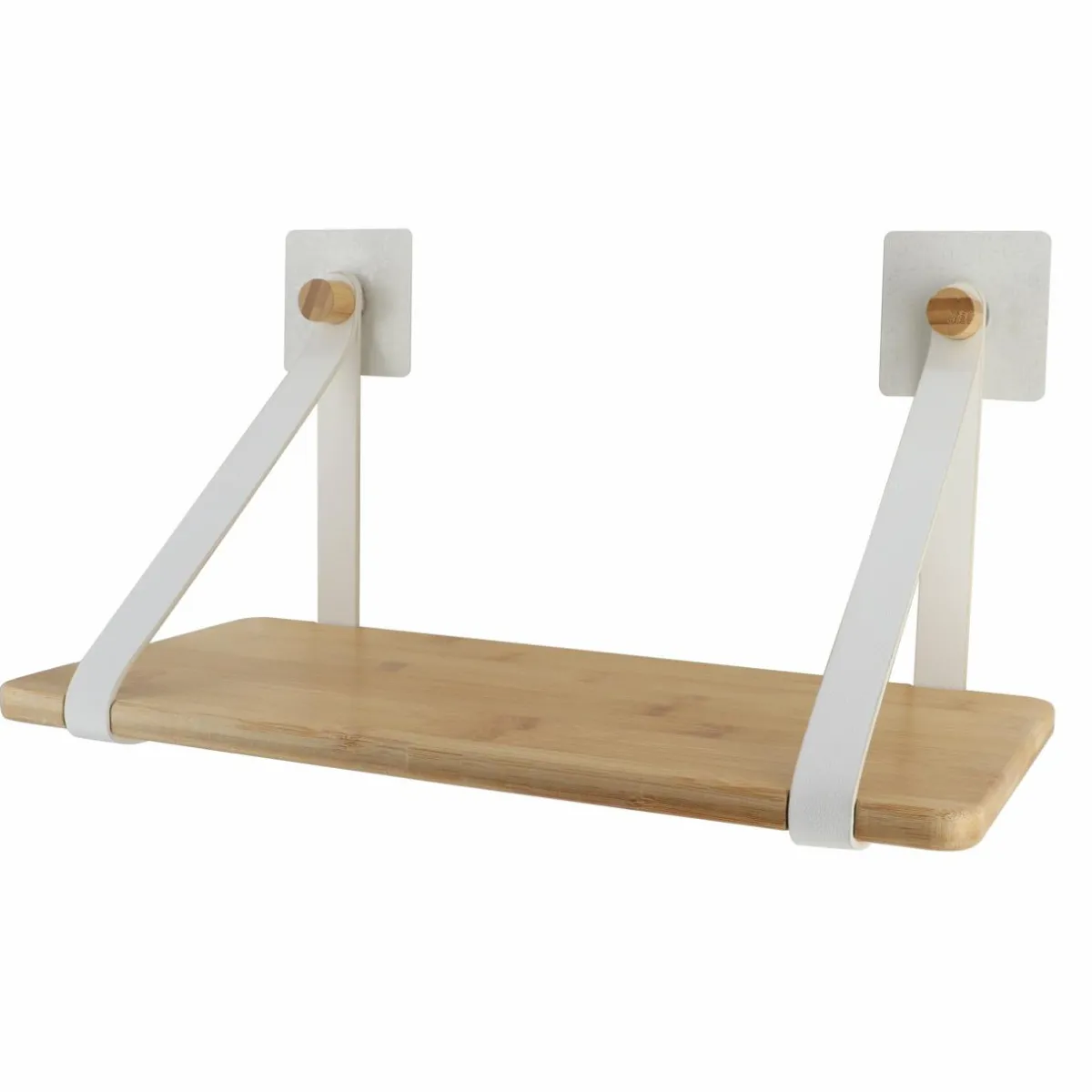 TENDANCE Etagère adhésive bambou (40 x H20 cm) Easy Chic Blanc Outlet
