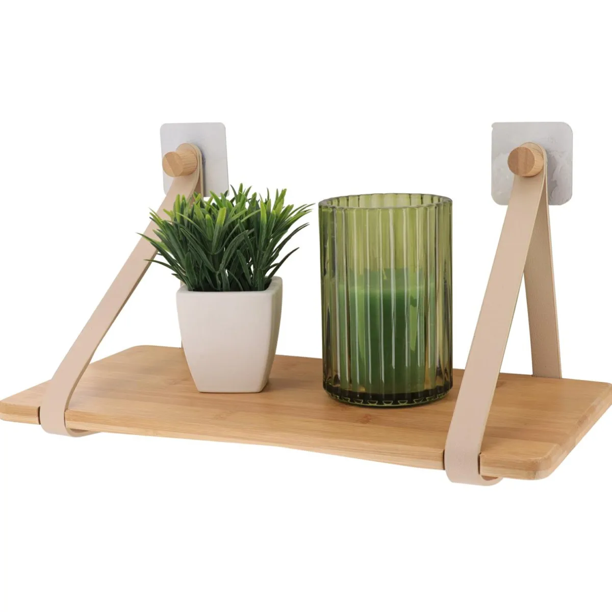TENDANCE Etagère adhésive bambou (40 x H20 cm) Easy Chic Beige Sale