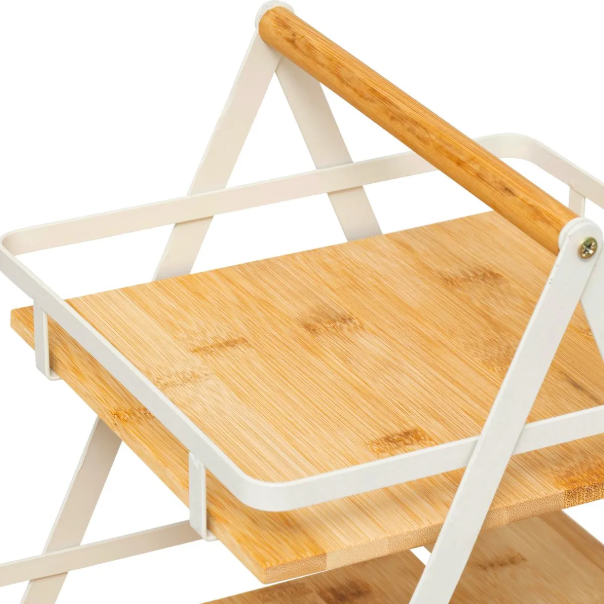 5 Five Simply Smart Etagère cuisine transportable en bois 2 niveaux avec anse (H29 cm) Ordera he Blanc Outlet