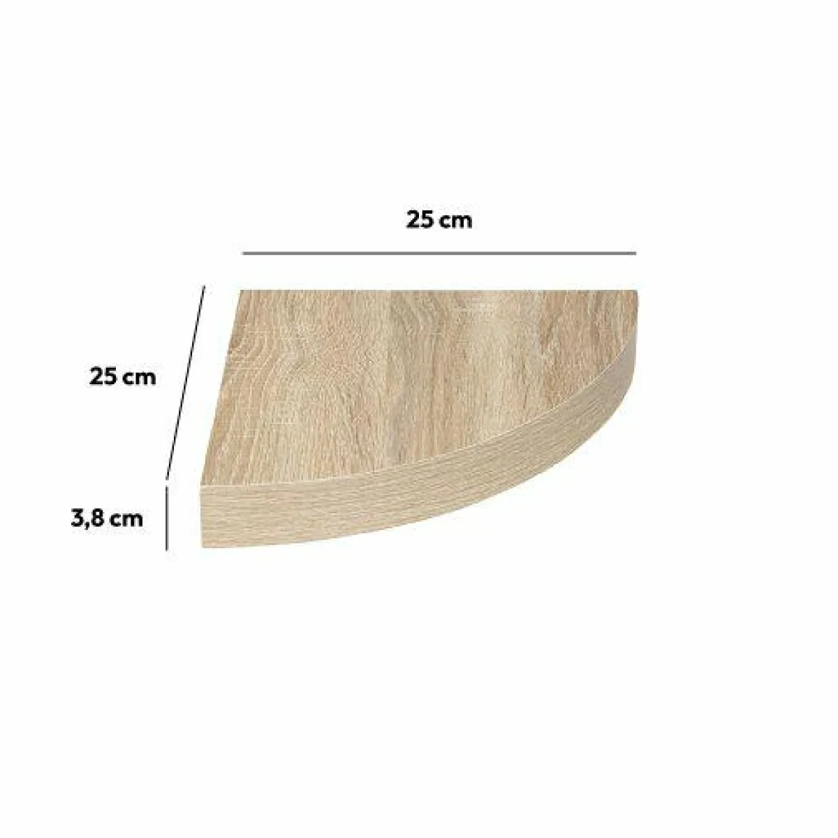 5 Five Simply Smart Etagère d'angle en (25 cm) Chêne Naturel Bois