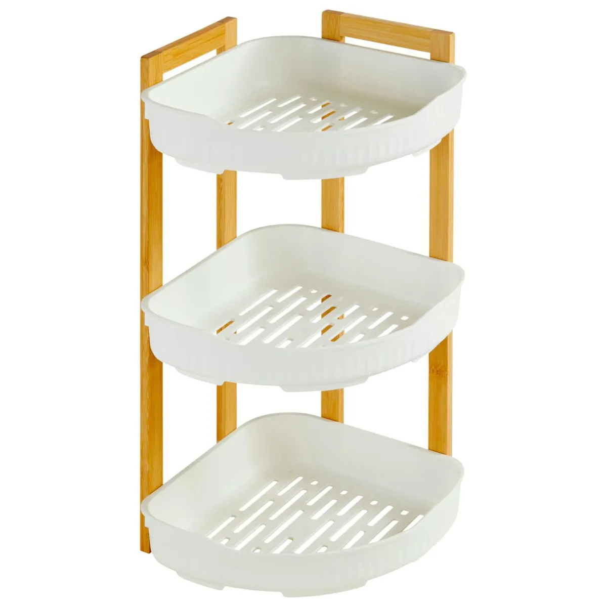 5 Five Simply Smart Etagère d'angle salle de bain 3 niveaux (H45 cm) Natureo Blanc Clearance
