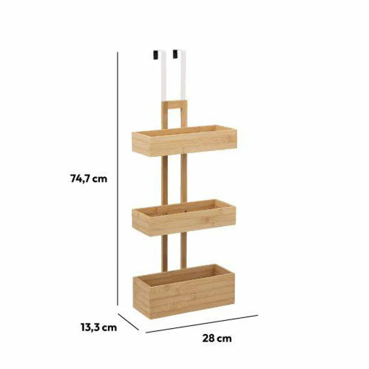 ATMOSPHERA Etagère de porte 3 niveaux (H74 cm) Bambou Naturel Online