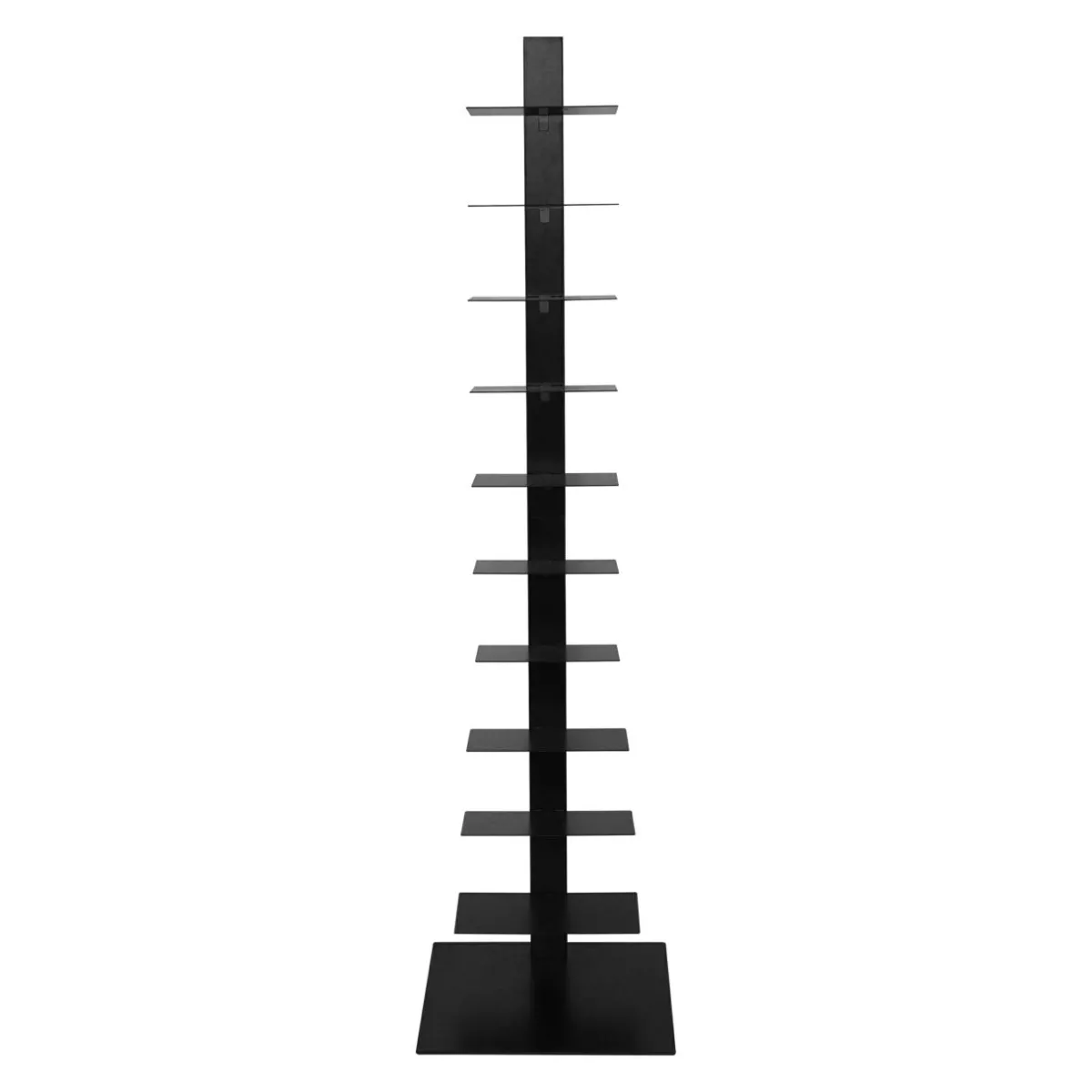EMINZA Etagère de rangement 10 niveaux (H150 cm) Bibliothèque Book Noir Outlet