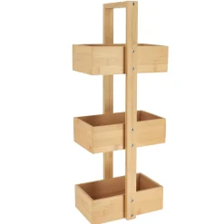 TENDANCE Etagère de salle de bain 3 niveaux (H66 cm) Bambou Naturel Hot