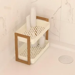 5 Five Simply Smart Etagère de salle de bain 2 niveaux (H35 cm) Natureo Blanc Hot