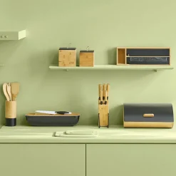 5 Five Simply Smart Etagère dérouleurs et compartiment (39 x 13 cm) Bambou Noir Sale