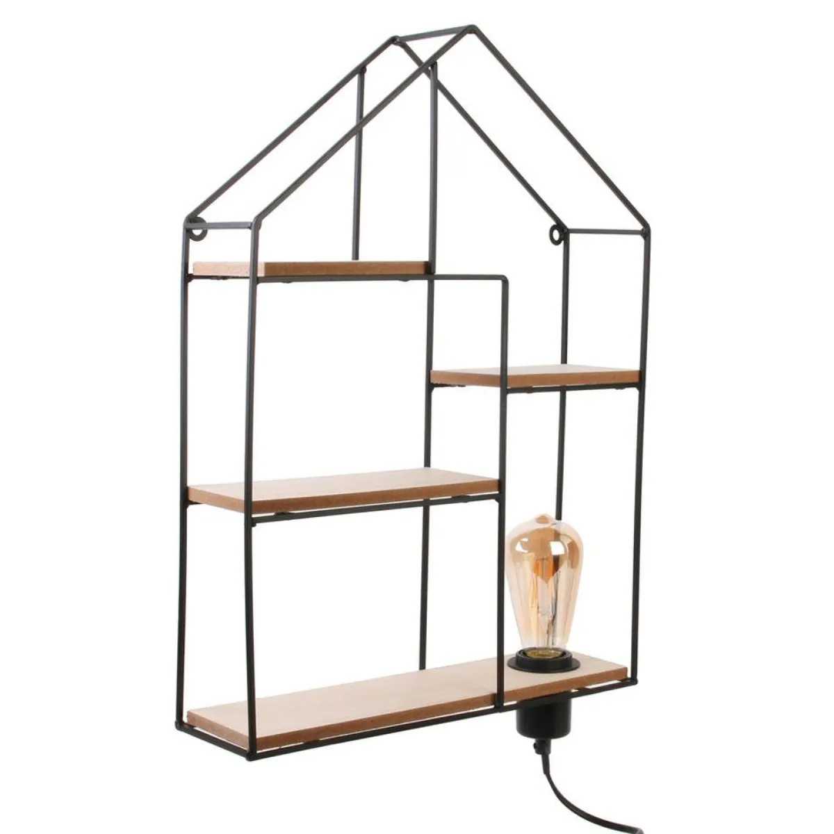 THE HOME DECO LIGHT Etagère murale (30 x H50 cm) Lum Maison e Noir Hot