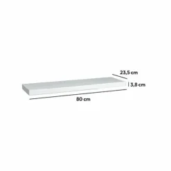 ATMOSPHERA Etagère murale en bois (80 cm) Fixy he Blanc New