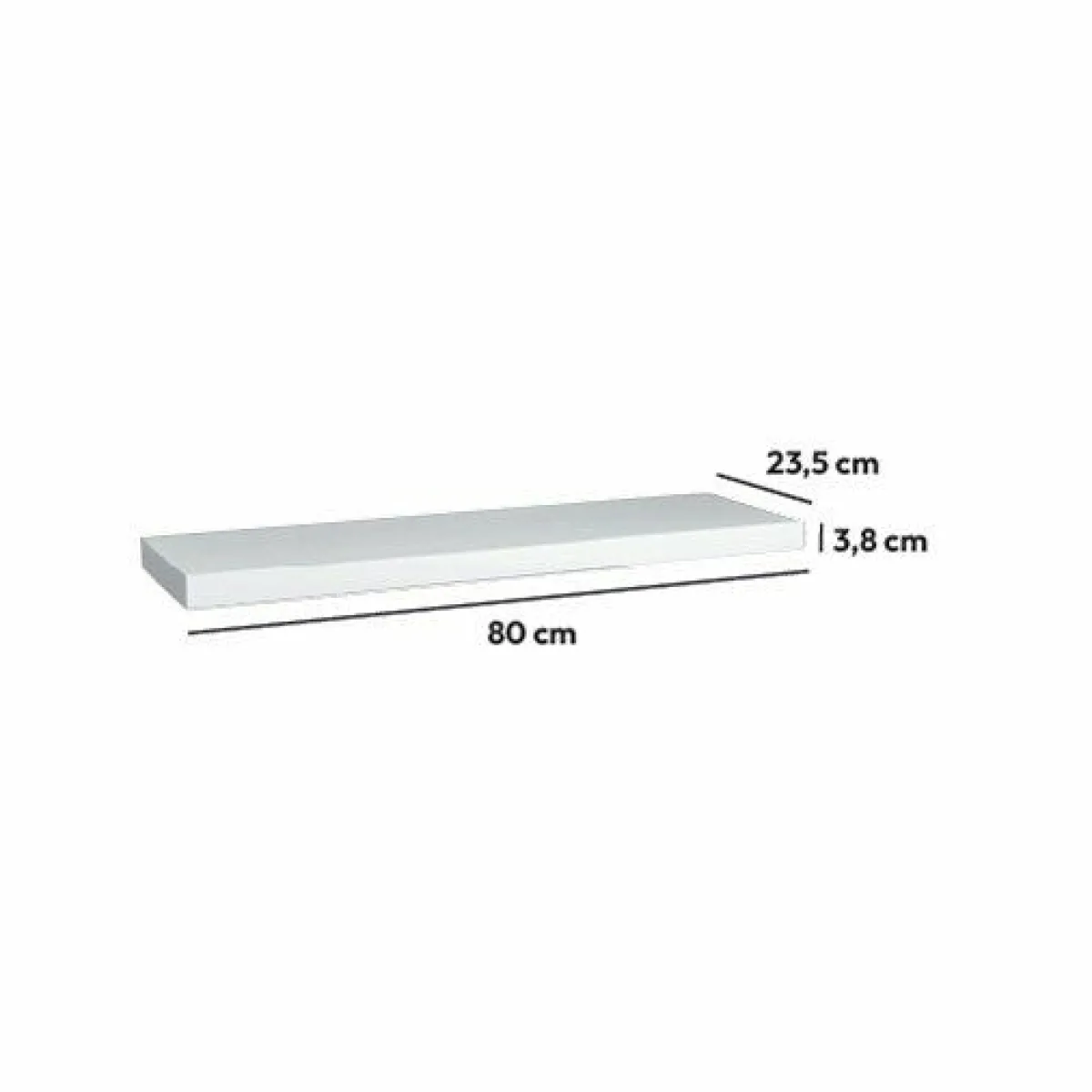 ATMOSPHERA Etagère murale en bois (80 cm) Fixy he Blanc New
