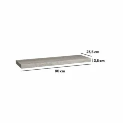 ATMOSPHERA Etagère murale en bois (80 cm) Fixy Gris chêne Gris clair Hot