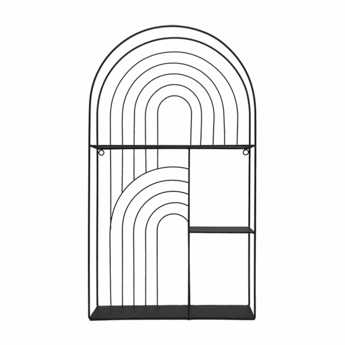 EMINZA Etagère murale métal 3 plateaux (H70 cm) Tiggy Noir Sale