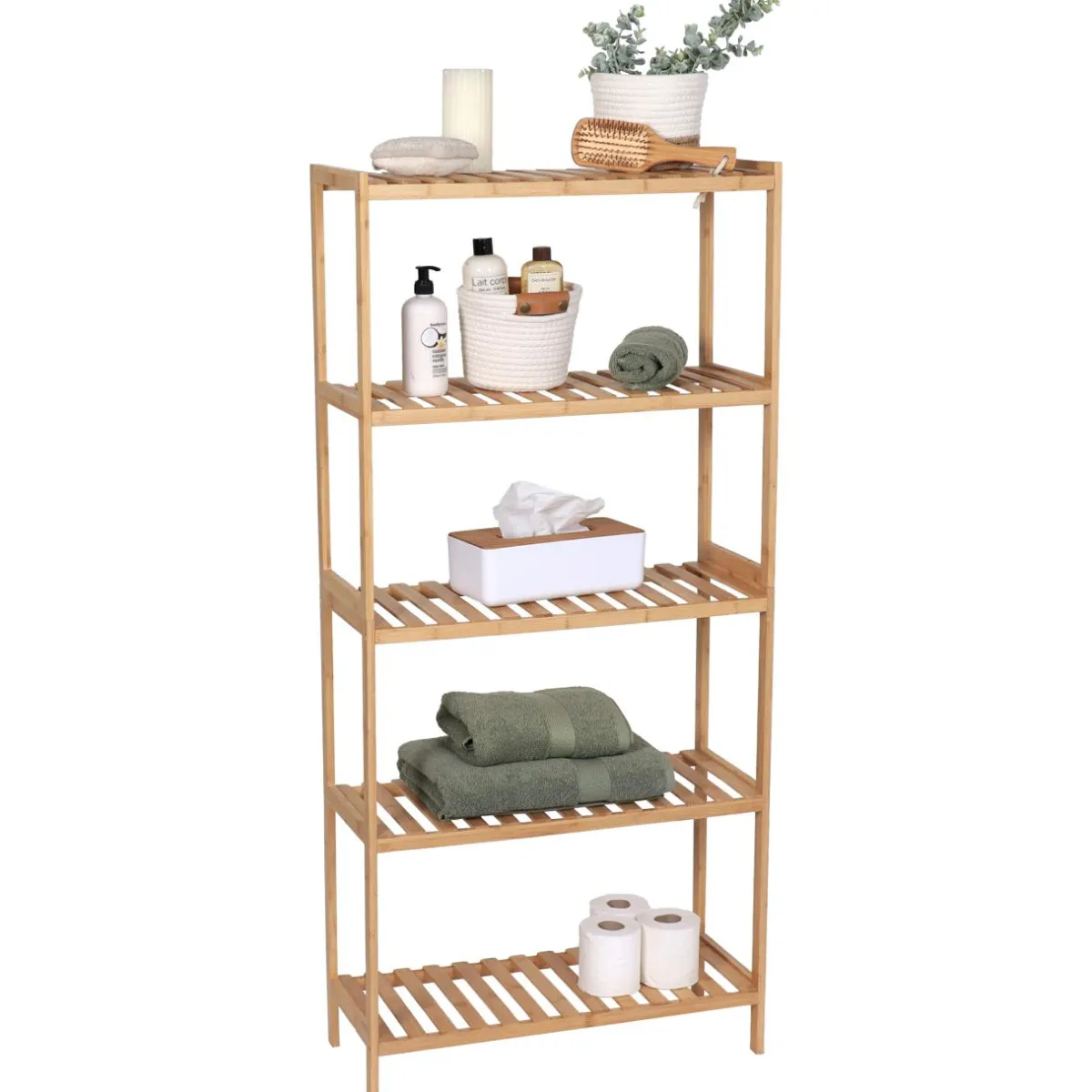 TENDANCE Etagère rangement en bambou (H130 cm) Harmonie Naturel Sale