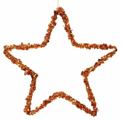 KAEMINGK Etoile de Noël à suspendre (H15 cm) Tyla Noix de pécan Brun gingembre Sale