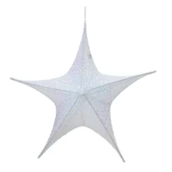 KAEMINGK Etoile de Noël à suspendre (D80 cm) Christmas pailleté Irisé Blanc irisé Clearance