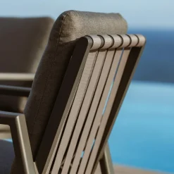 MOBELLIA Fauteuil de jardin aluminium Long Beach Gris Anthracite Discount