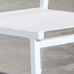 MOBELLIA Fauteuil de jardin aluminium empilable Murano Blanc Hot