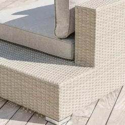 MOBELLIA Fauteuil de jardin en résine tressée Palma Gris et taupe Tressé Gris - Taupe Clearance