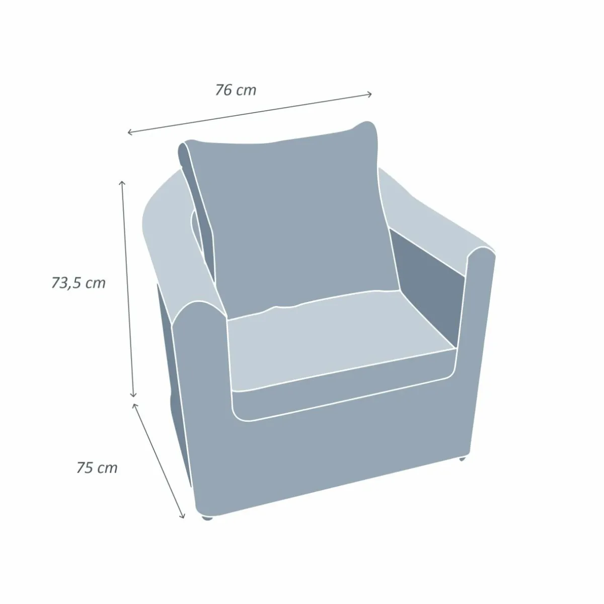 MOBELLIA Fauteuil de jardin en résine tressée Calvi Sépia et gris foncé Tressé Sepia - Anthracite