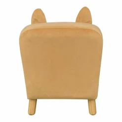 EMINZA Fauteuil velours enfant (H50 cm) Hippo Jaune ocre Online