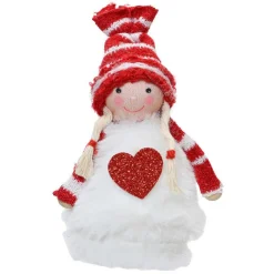 KAEMINGK Fée de Noël à suspendre (H12 cm) Molly Cœur pailleté Rouge Sale
