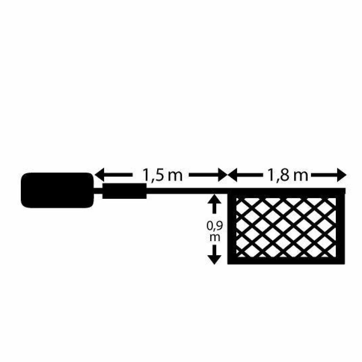 KAEMINGK Filet lumineux à piles 1,80 m 192 LED Durawise Blanc froid New