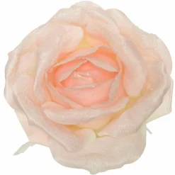 KAEMINGK Fleur de Noël avec crochet (D28 cm) Rosine Rose poudré