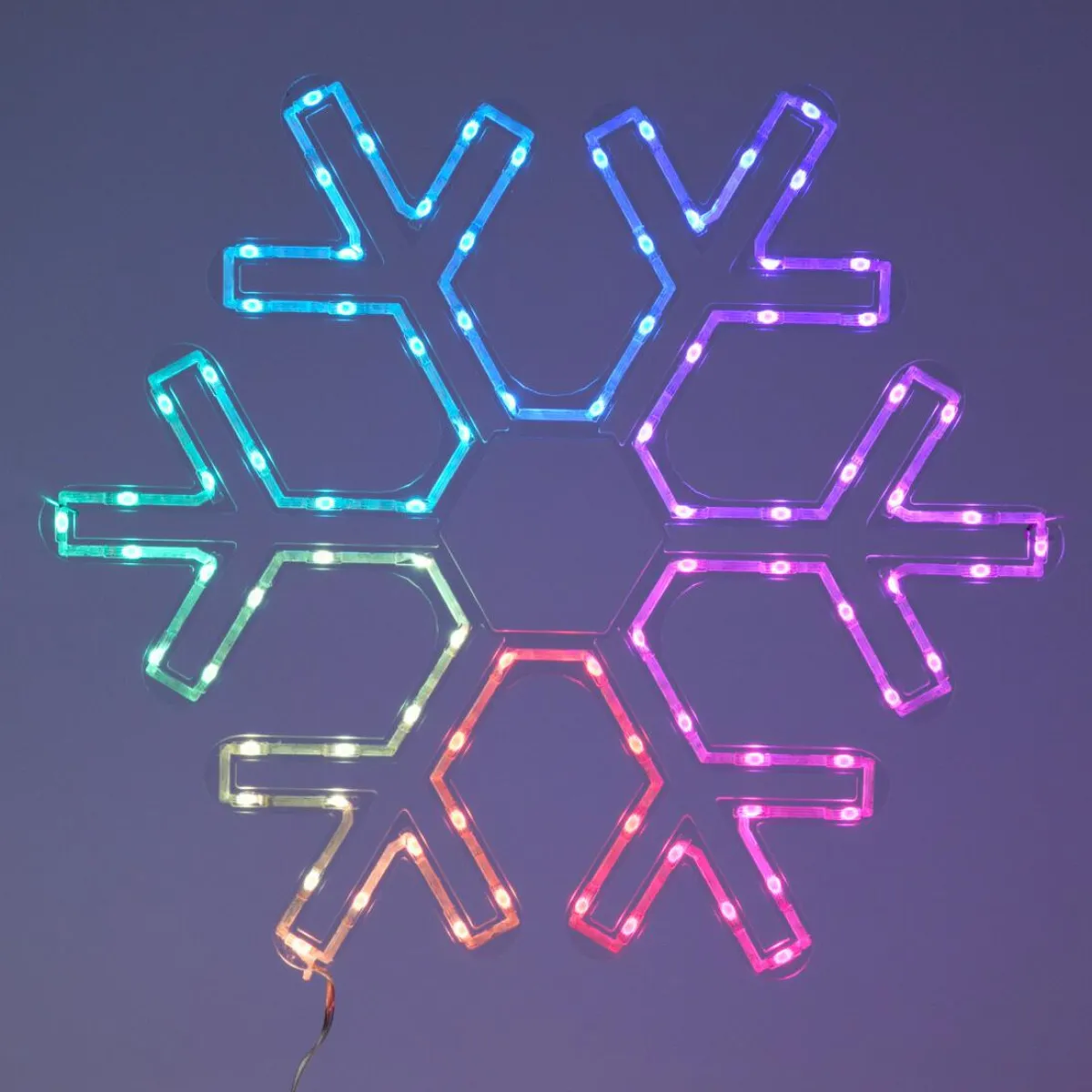 KOOPMAN Flocon de neige lumineux néon 96 LED H43 cm Multicolore Best