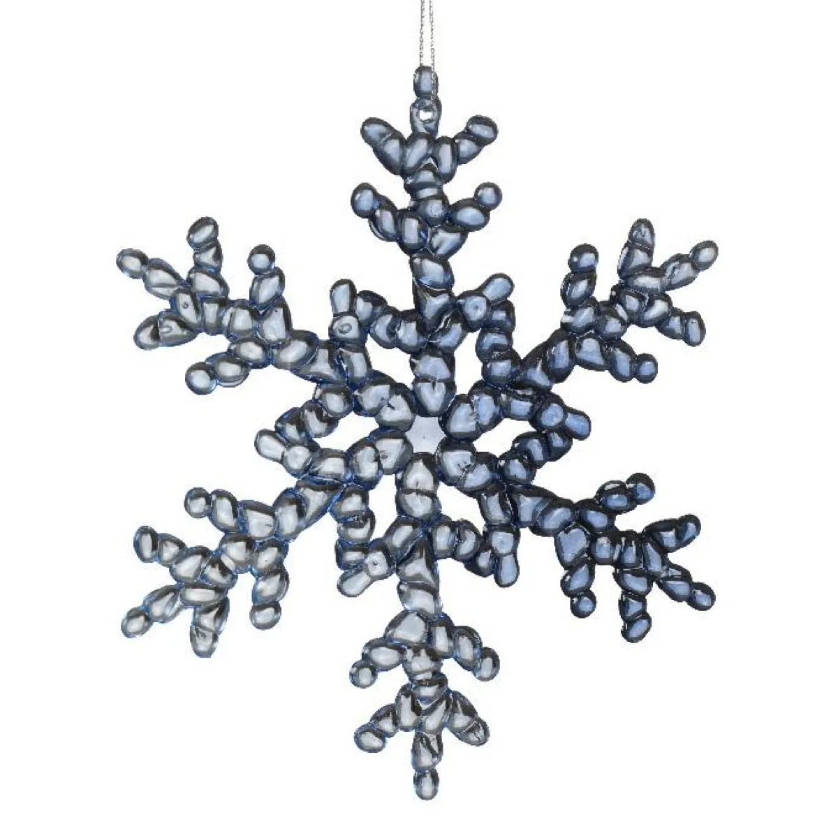 KAEMINGK Flocon de Noël à suspendre (H15 cm) Givré bleuté Transparent Sale