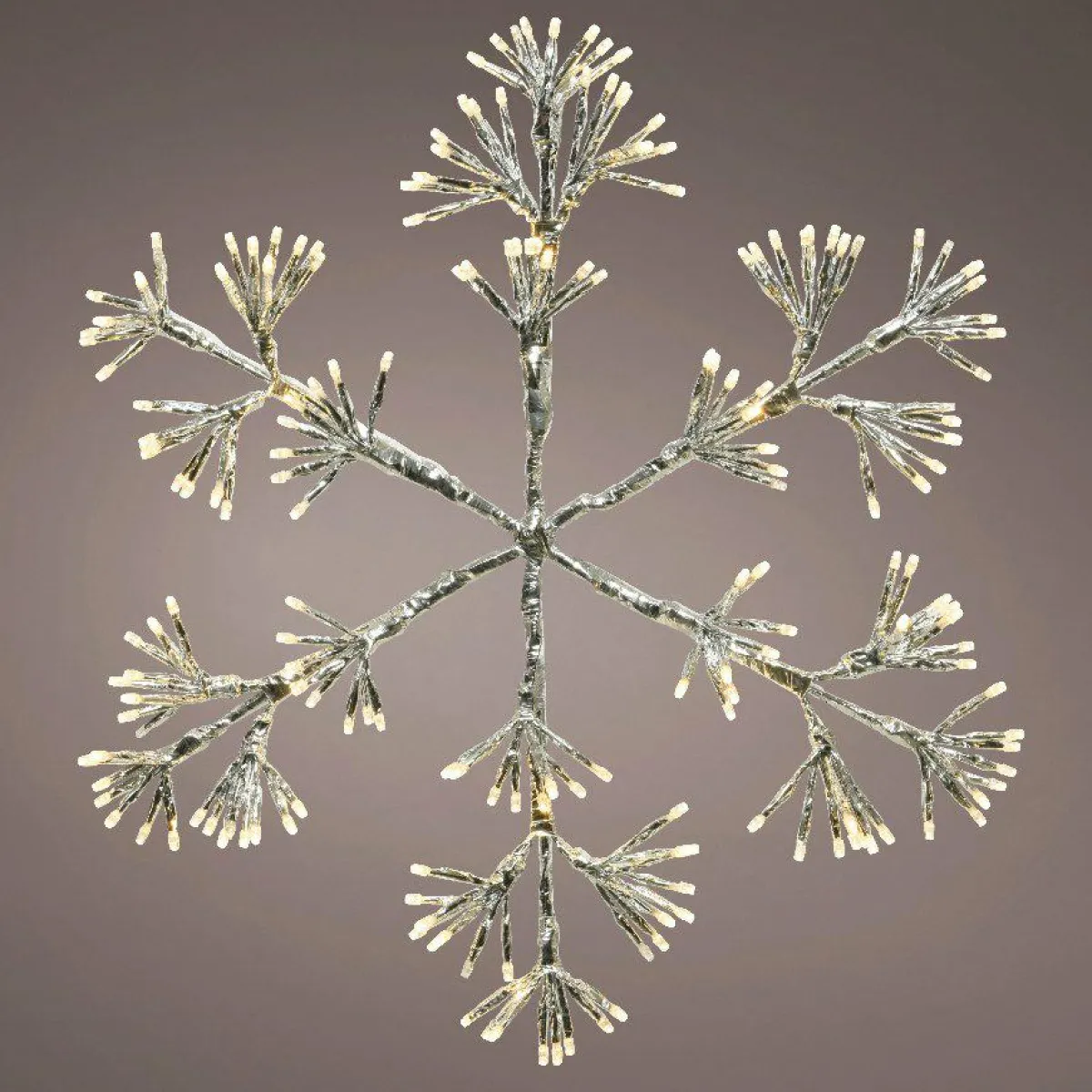 KAEMINGK Flocon de Noël lumineux 336 LED (H78 cm) Flash Blanc chaud