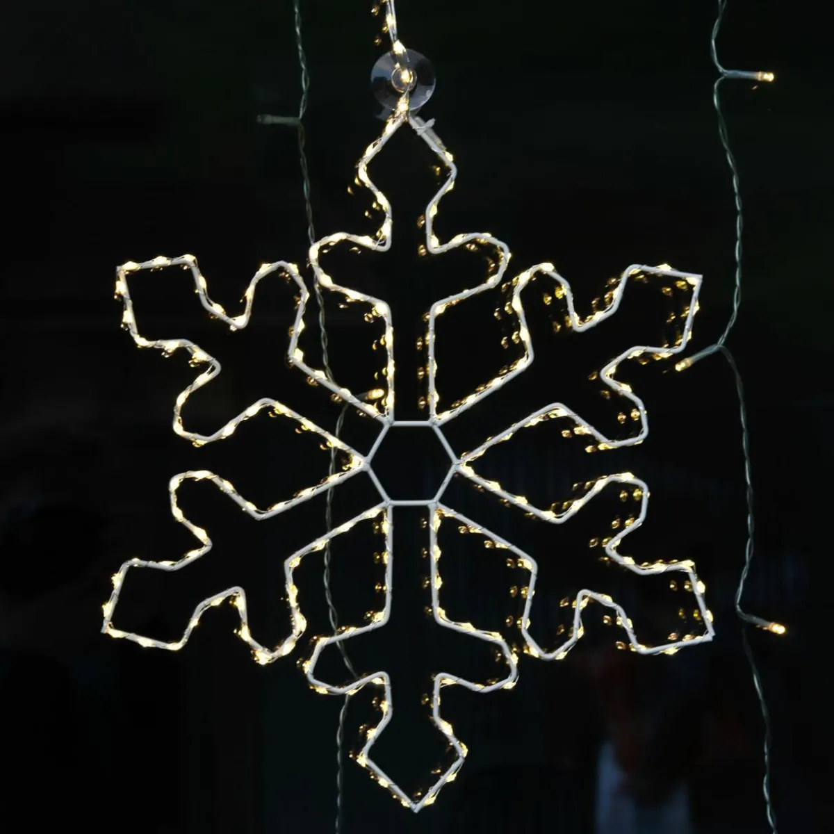 EMINZA Flocon lumineux à suspendre 220 LED (D37 cm) Everest Blanc chaud Discount
